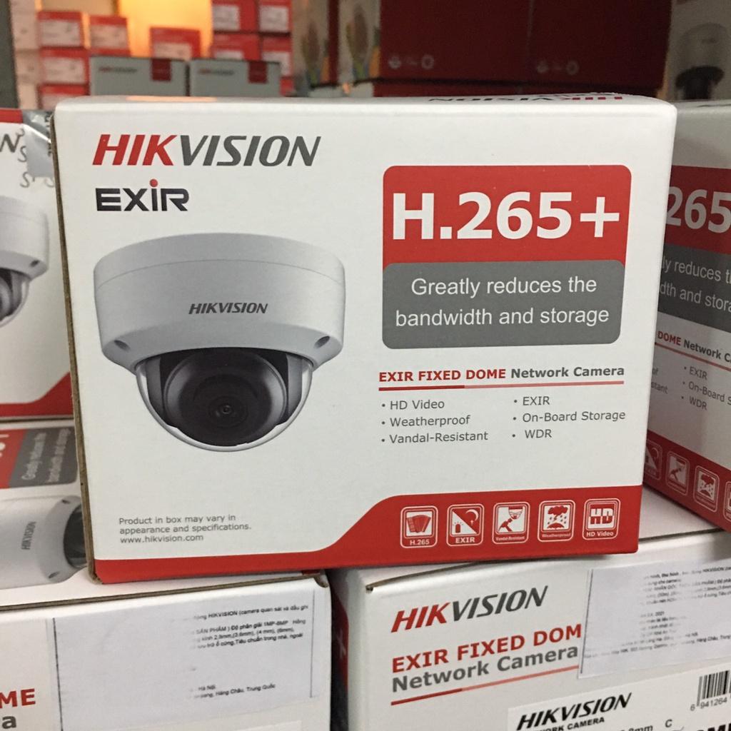 Camera IP bán cầu Dome DS-2CD2121G0 HIKVISION Poe ngoài trời và trong nhà.Chuẩn nén H.265+,Chống ngược sáng - Hàng Chính Hãng