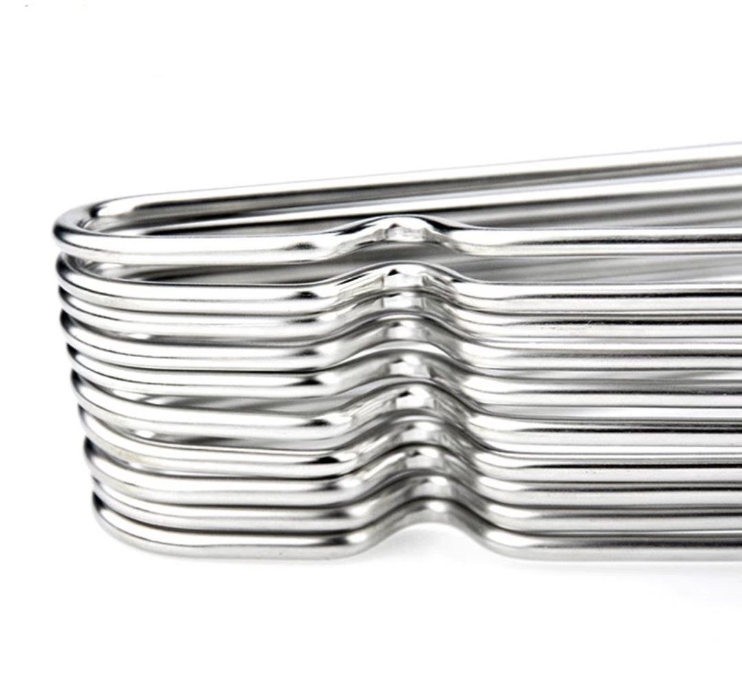 Combo hàng cao cấp Sét 10 Móc phơi quần áo inox 304 siêu bền sáng bóng đẹp dài 42cm