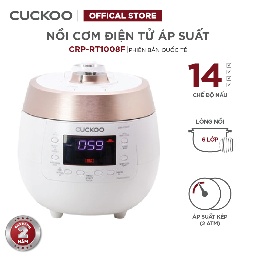 Nồi cơm áp suất điện tử cao tần Cuckoo CRP-RT1008F (1.8L)