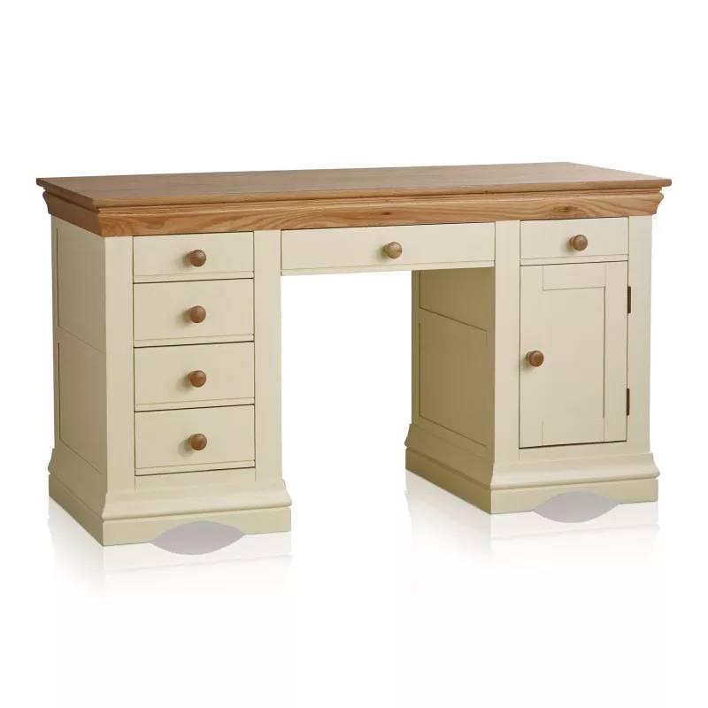 Bàn Làm Việc Country Cottage Gỗ Sồi Ibie OTDCOUO - Trắng