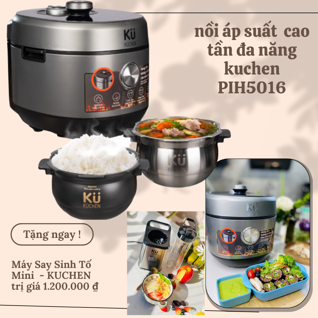 Nồi áp suất cao tần đa năng Kuchen KUPIH5016 - Hàng Chính Hãng