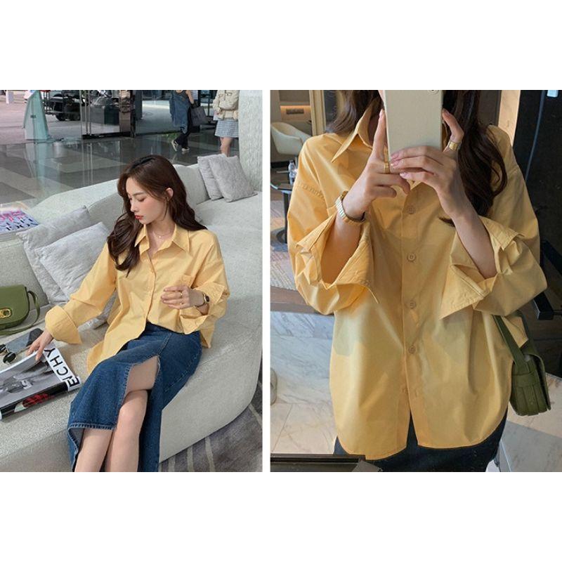 ÁO SƠ MI NỮ FREE SIZE CÁCH ĐIỆU