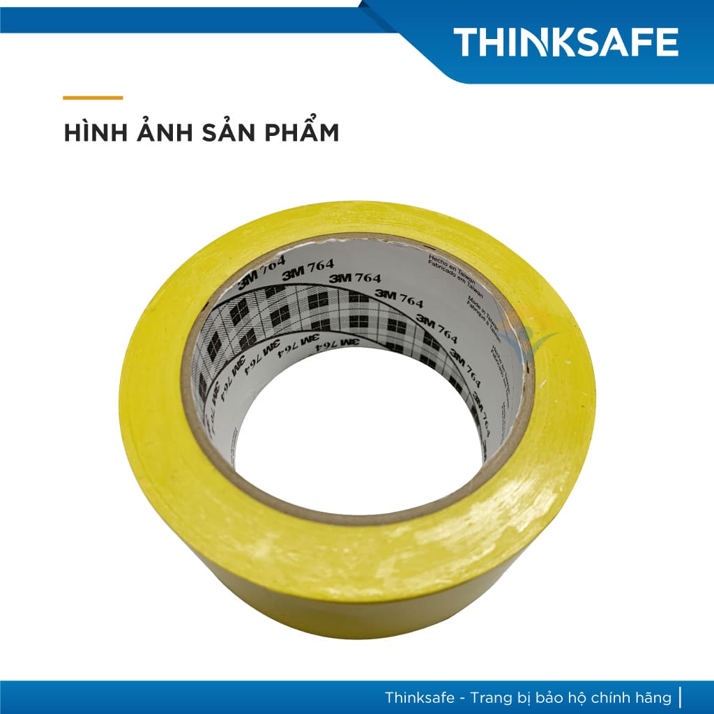 Băng keo dán nền 3M Thinksafe, chuyên dùng cảnh báo nhà xưởng, tủ điện, tường, nền nhà, tháo không để lại keo - 3M 764 - 3M 766 -3M 767