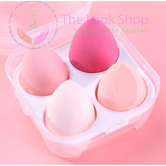 (Loại cao cấp) Mút tán kem nền, mút trang điểm, đánh phấn nền hình trứng - Lớp nhung siêu mềm mịn, đàn hồi, thơm dịu nhẹ