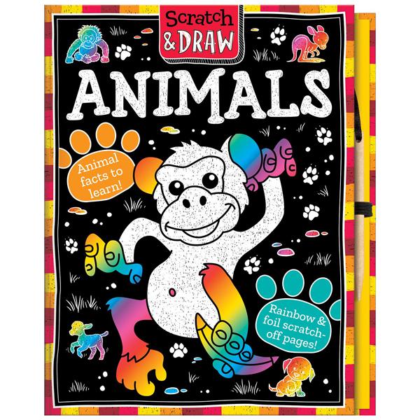 Scratch &amp; Draw Animals - Scratch Art Activity Book