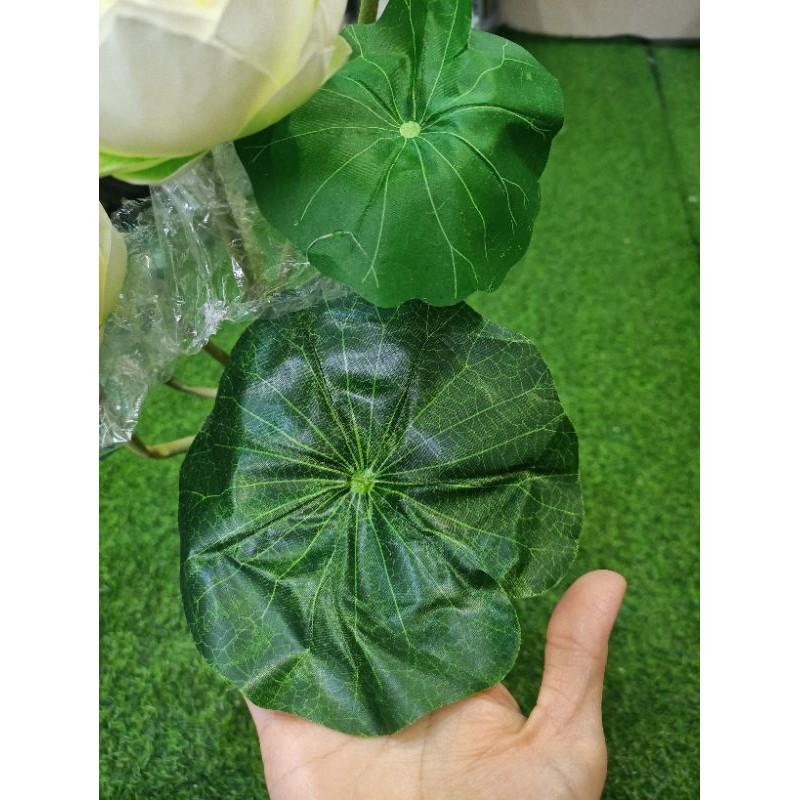 Cành sen giả,sen thái cánh kép cao 77cm,lụa cao cấp, lá in 3D-hoaluaminhhoa