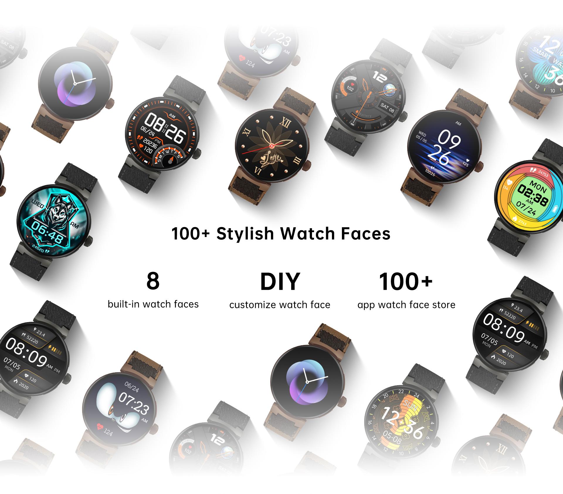 Theo dõi nhịp tim Smartwatch sạc không dây màn hình HD 1,45 inch cho phụ nữ thể thao và thể dục nam Smartwatch