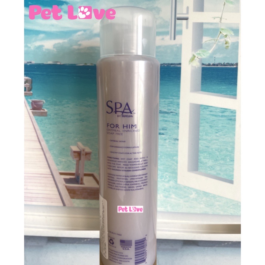 Sữa tắm cao cấp cho chó mèo Spa By Tropiclean (Mỹ, chai 473ml)