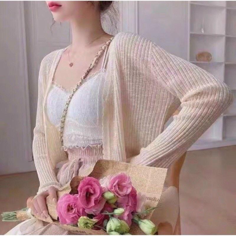 Áo khoác cardigan len tơ Quảng Châu mặc 4 mùa siêu hot - hinhin