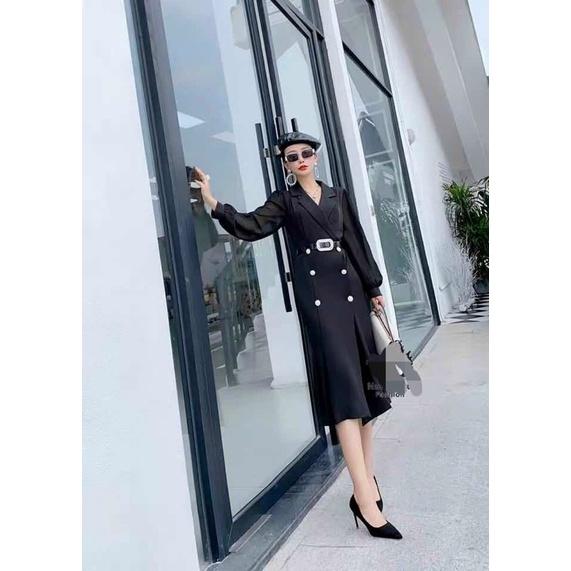 Đầm vest body lụa nhập cao cấp