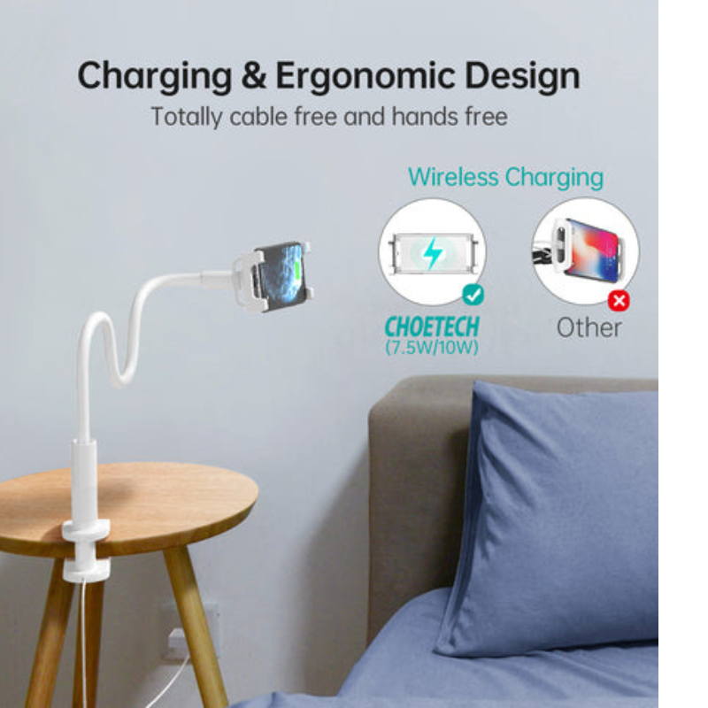 Giá đỡ kẹp điện thoại kiêm sạc không dây Choetech T584