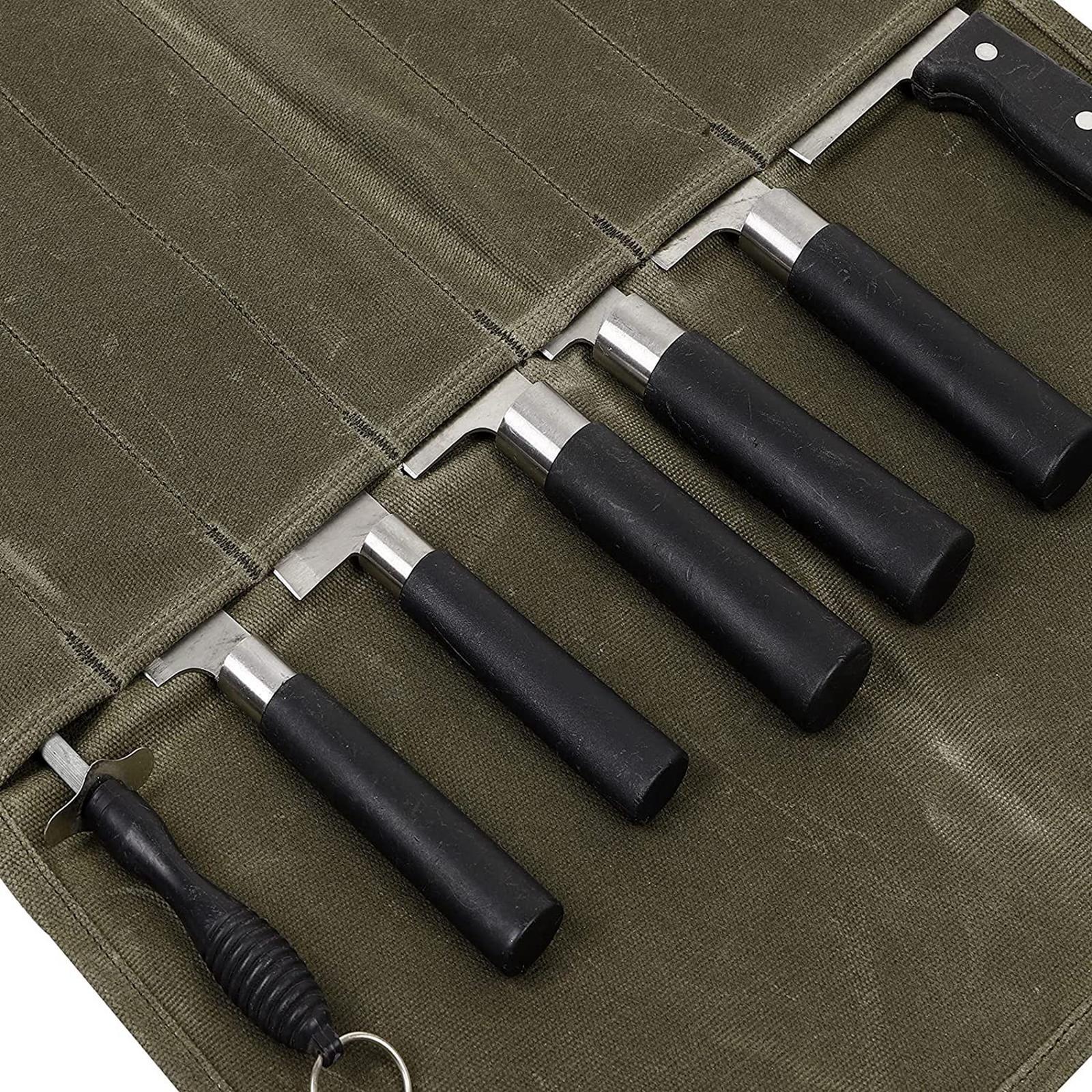 Foldable Chef Roll Bag Cooking Tools Storage Pouch Bag Pouch Holders Chef Bag Chef Case for Home Outdoor Camping