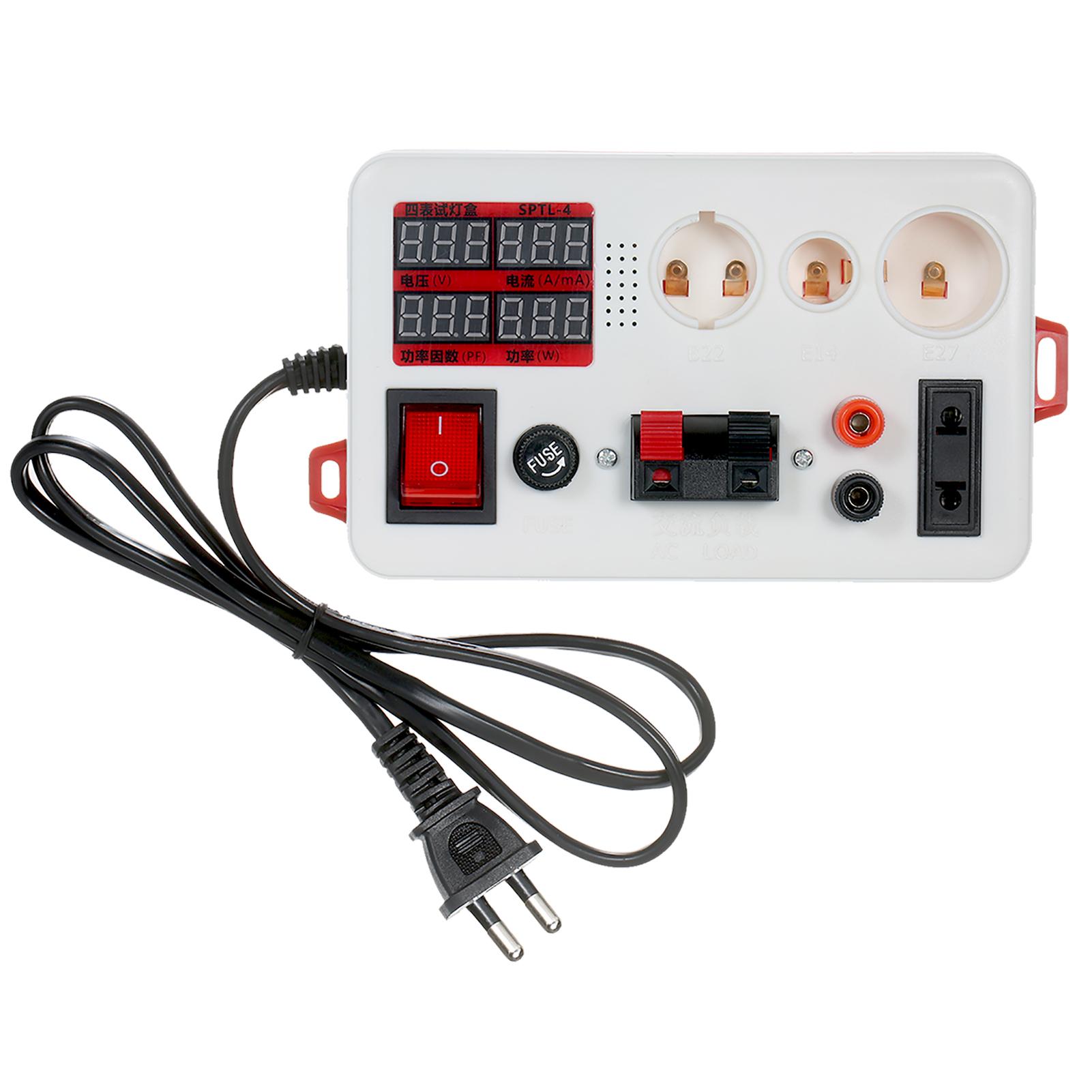 LED Power Tester Lamp Tester Box Test Clamp Electric Power Meter for Bulb Lighting Lamp Lantern Electric Parameter