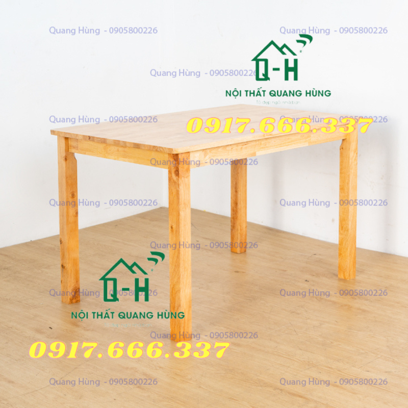 BỘ BÀN ĂN 4 GHẾ GỖ CAO SU CABIN MÀU VÀNG DÀNH CHO GIA ĐÌNH