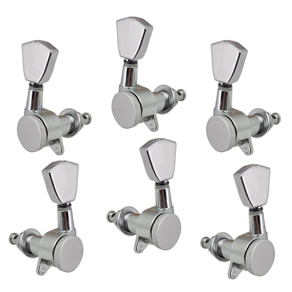 3L3R Đàn Guitar Điện Chỉnh Chốt Máy Đầu Núm Phần Phụ Kiện Bạc
