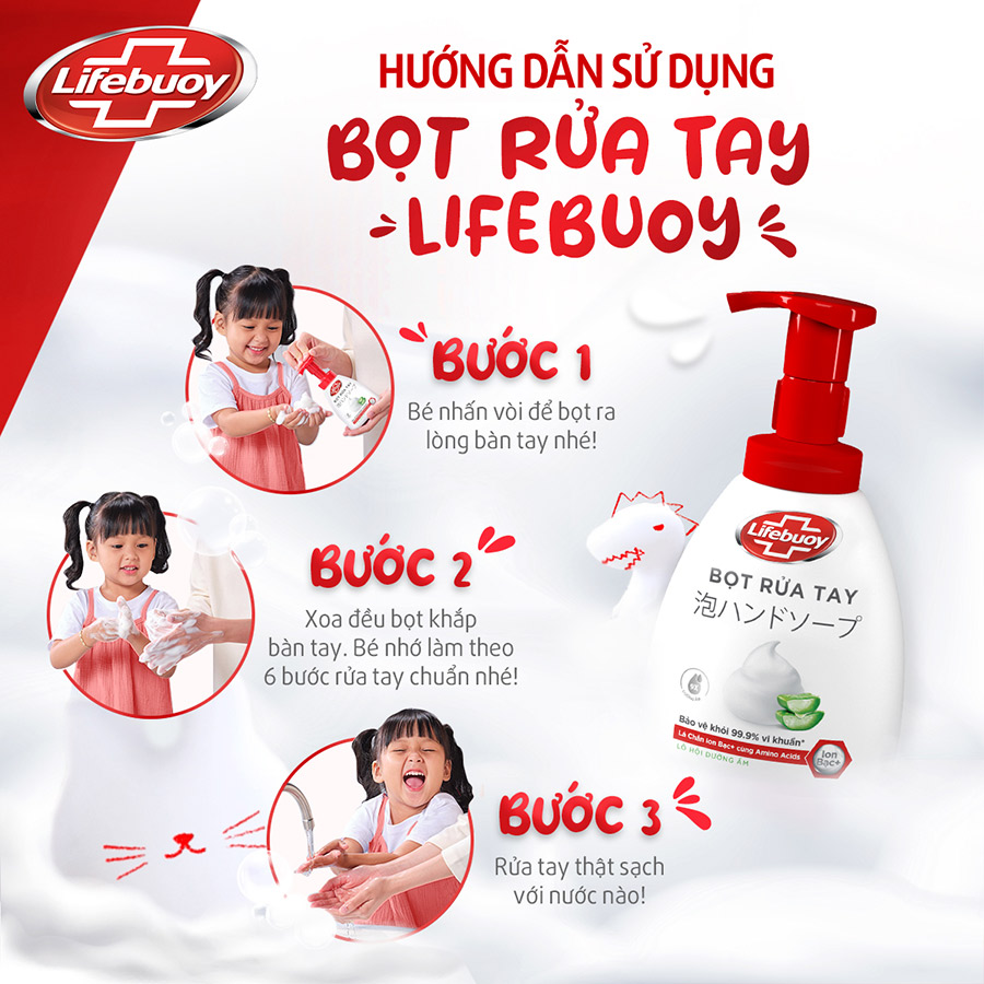 Combo bọt tắm &amp; bọt rửa tay Lifebuoy Lô Hội Dưỡng Ẩm