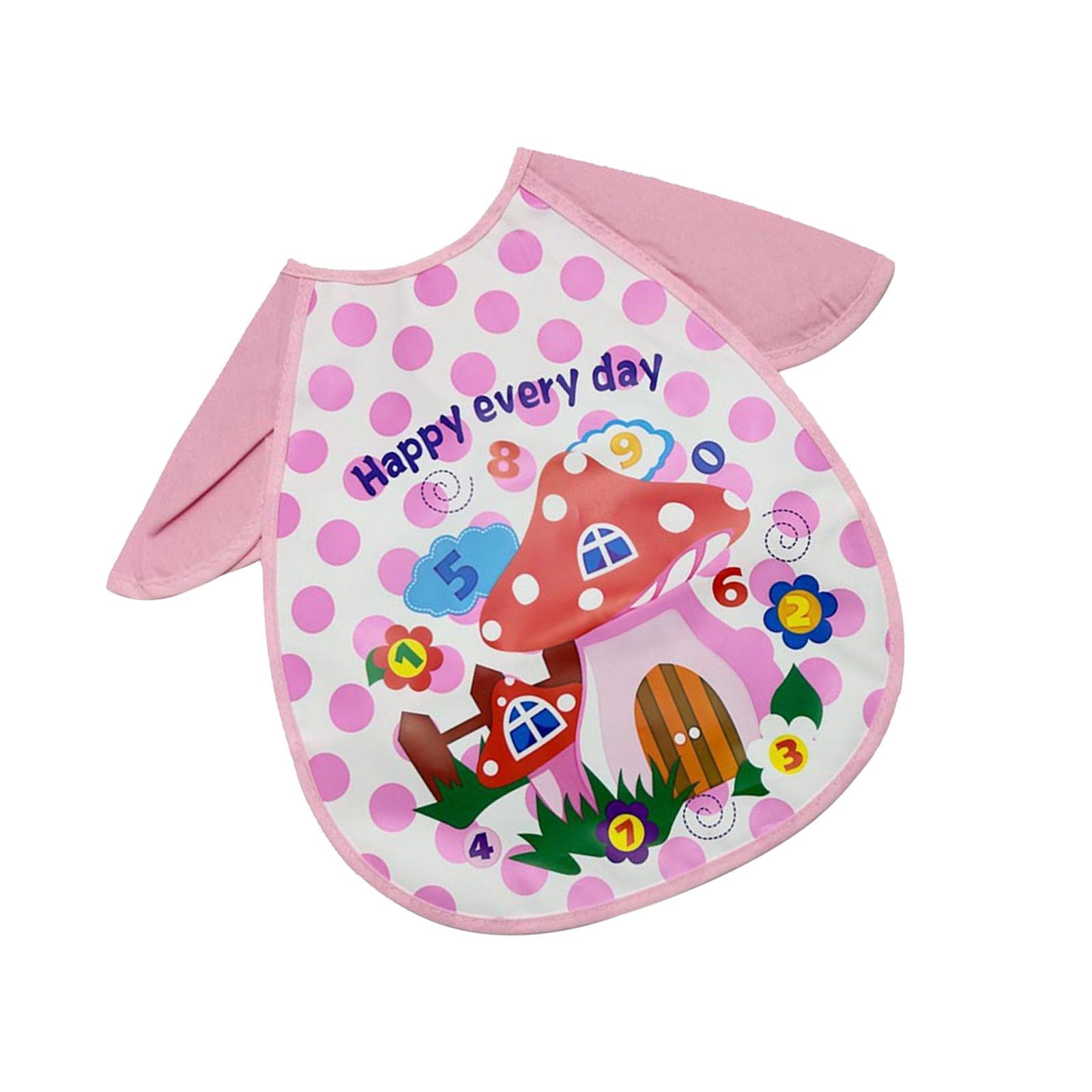 Baby Bib Travel Eating Waterproof Smock Apron for Toddler Ages 1-5 Years Infant
