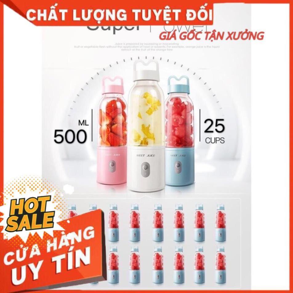 Máy xay sinh tố cầm tay Meet Juice, máy xay sinh tố mini dung tích 500ml