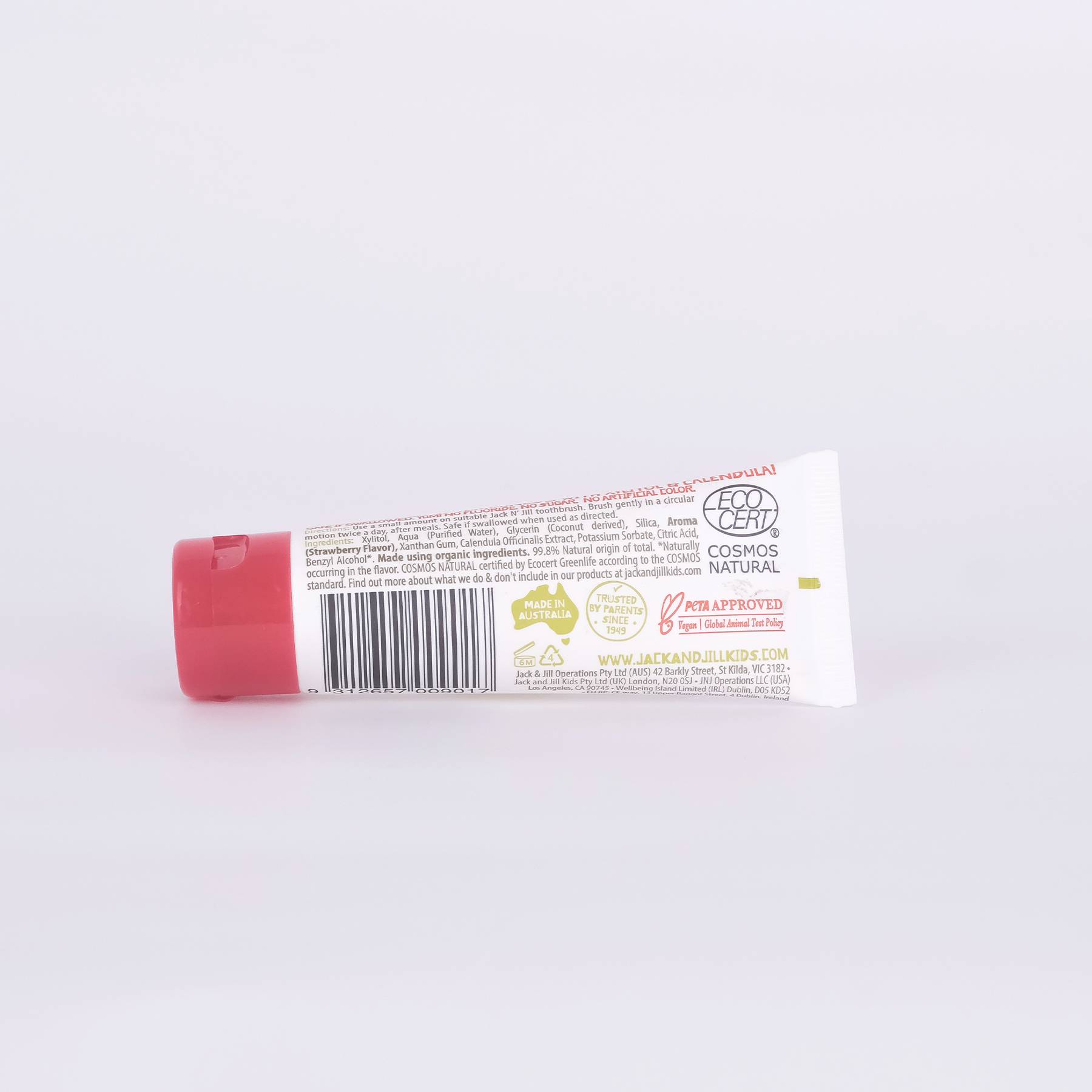 Kem đánh răng hữu cơ cho bé Jack N' Jill 50G - Vị dâu (Từ 6 tháng)