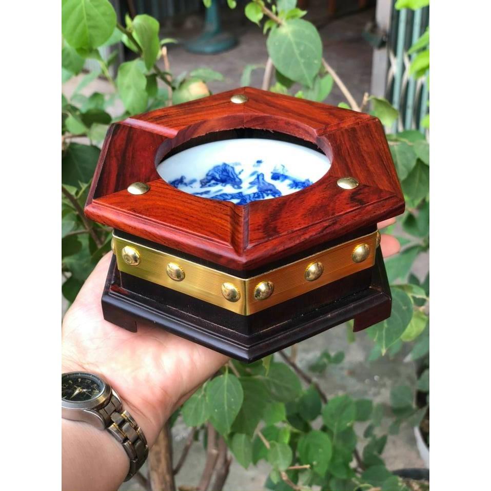 Gạt tàn gỗ trắc (kt 13cm x 6 cm)