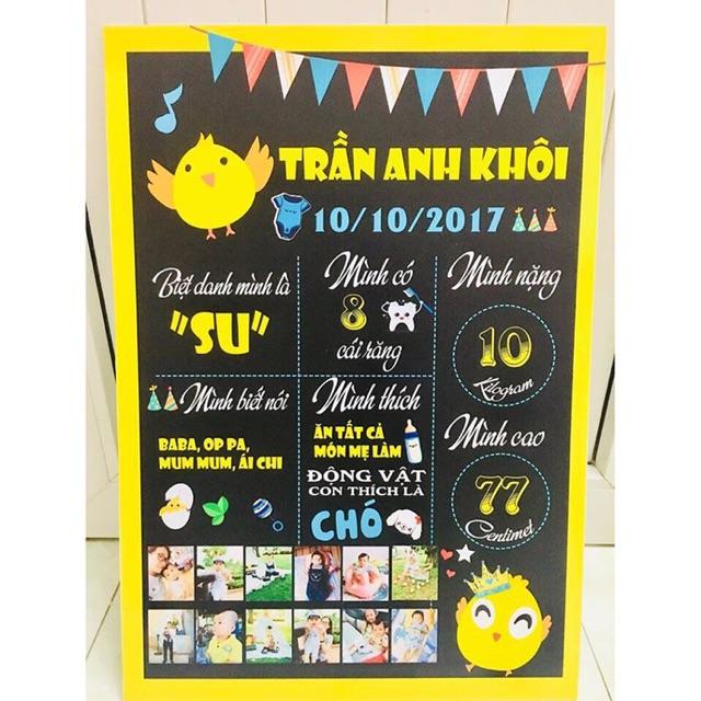 Bảng thành tích, bảng ảnh thiết kế theo yêu cầu trang trí sinh nhật