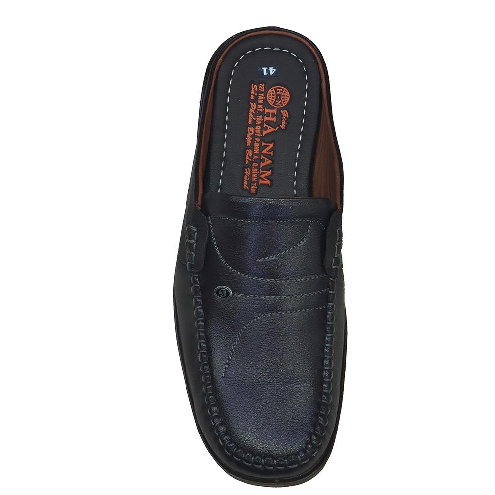 Dép Bít Mũi Nam Da Bò Thật TiTi ĐÔ Cao Cấp GSB2100d