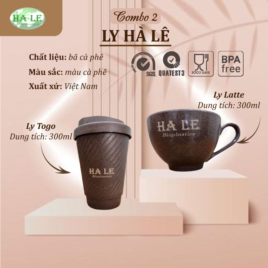 Combo 2: Ly Hà Lê từ bã cà phê