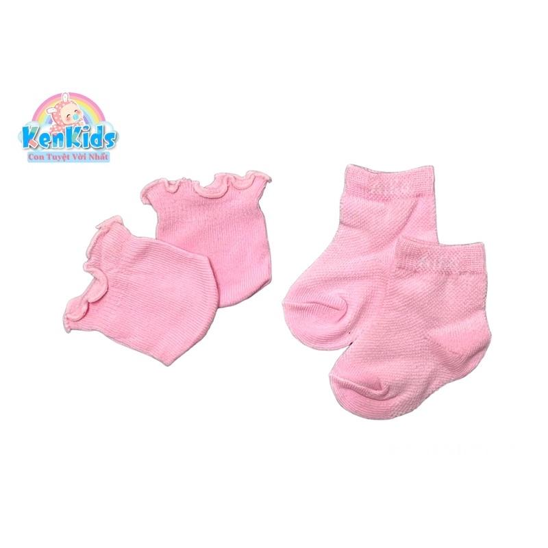 SET 3 Bộ bao tay chân len lưới giữ ấm cho bé sơ sinh Aiko (0-3m