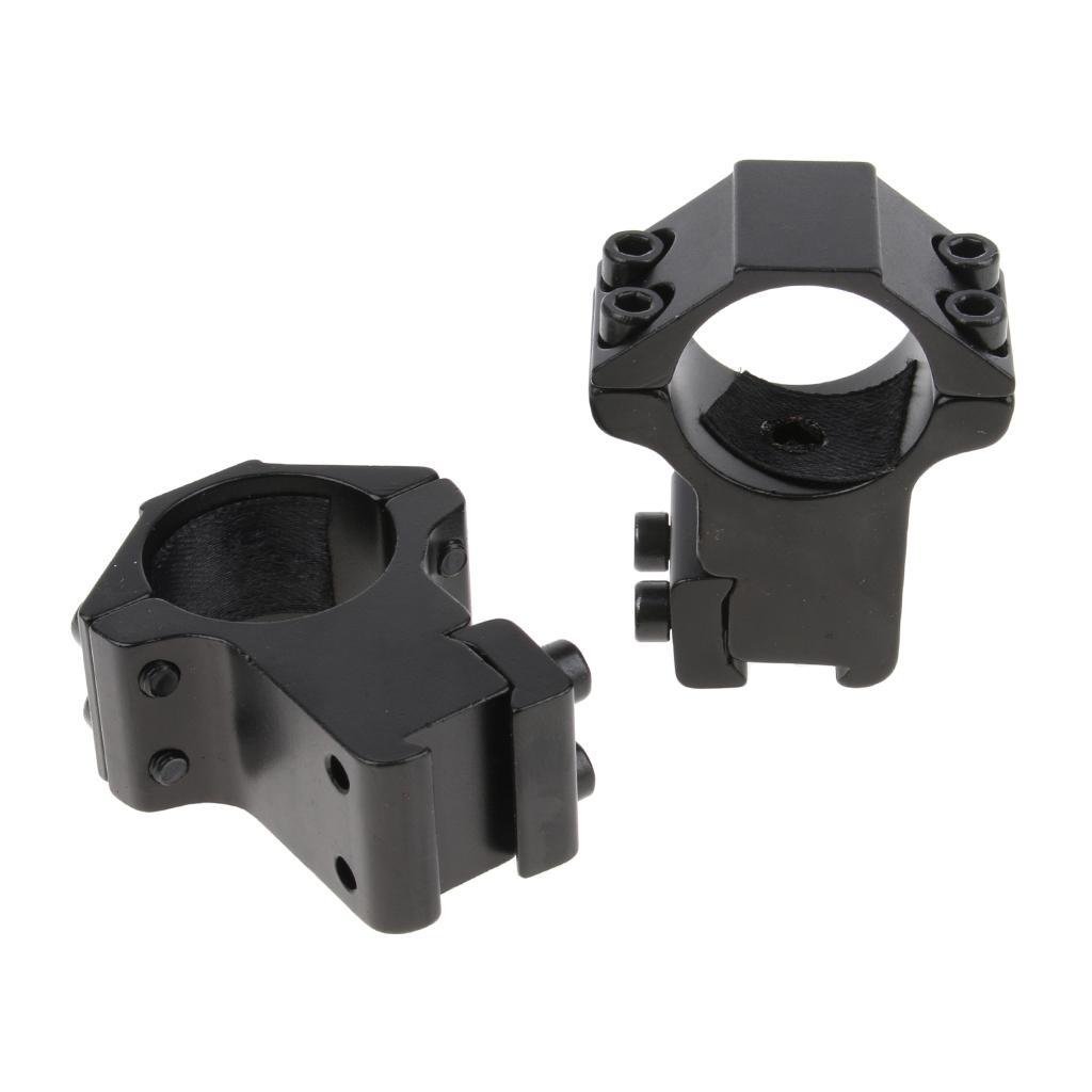 25.4mm 1" Scope Mount Rings Fits 11mm  Rail Flashlight High Profile
