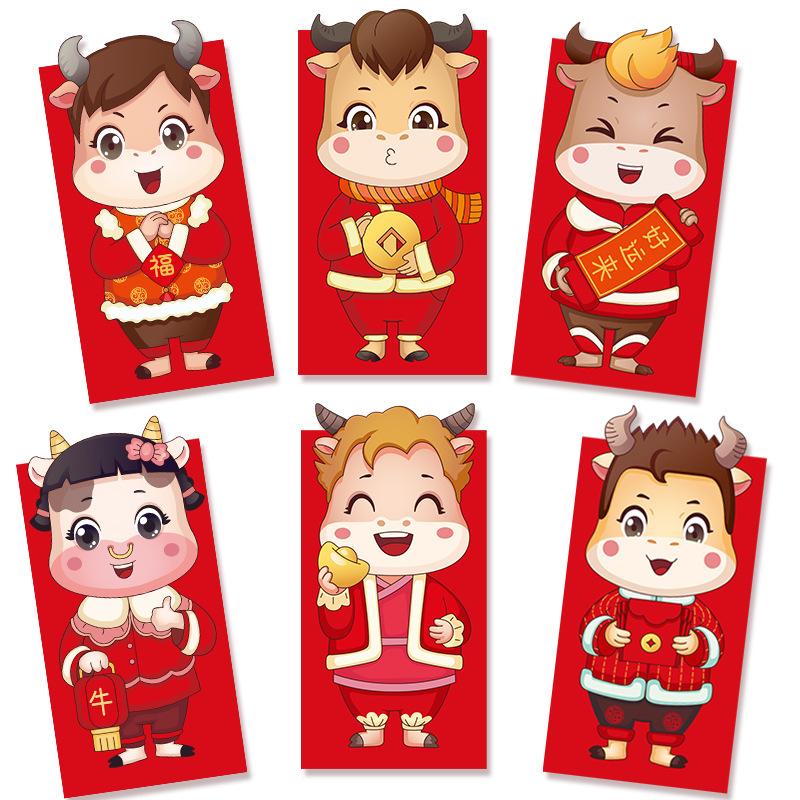 Set 6 Bao Lì Xì Đỏ May Mắn Cho Năm Mới