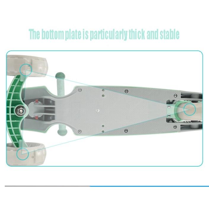 Xe trượt Scooter trẻ em 5in1 PU 3wheels Flashing Swing Car Lifting (từ 1- 3 tuổi)