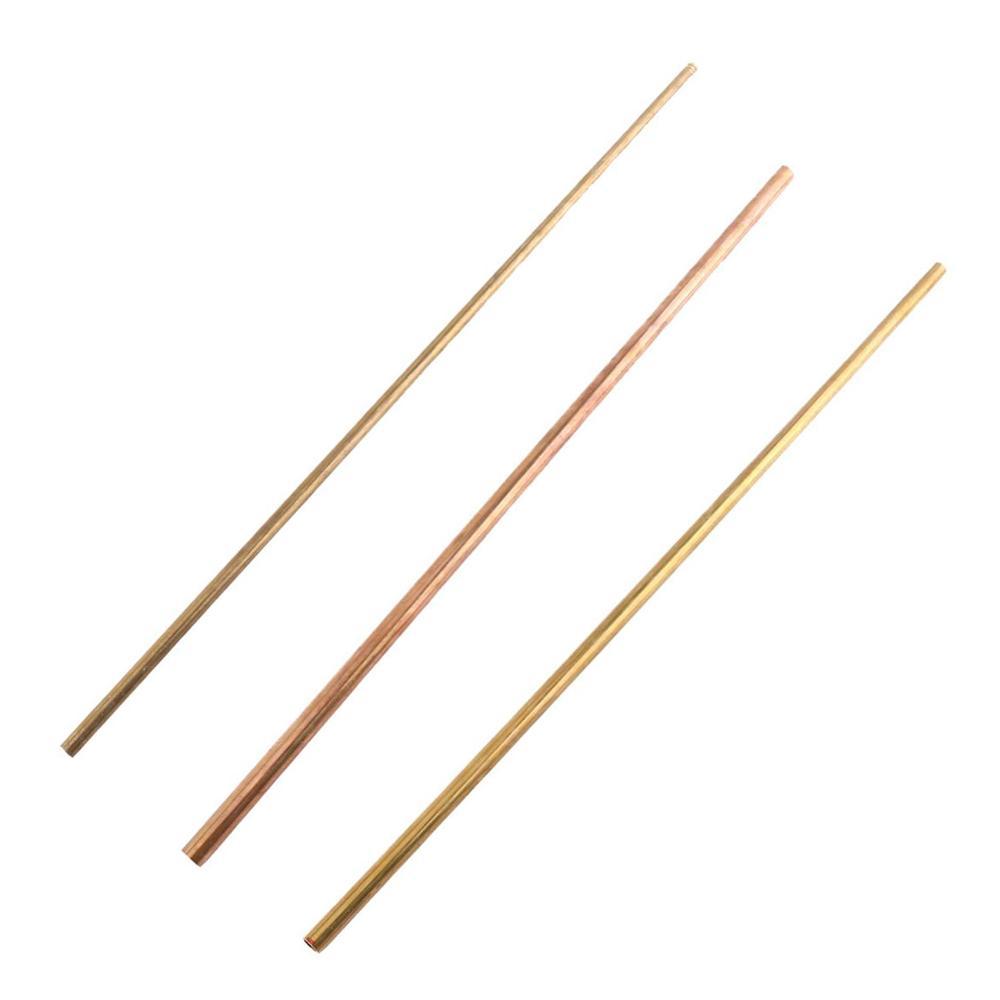 3Pcs Brass Tube Pipe Tubing Round Bar Rod Long 50cm Wall 1mm Tube Pipe
