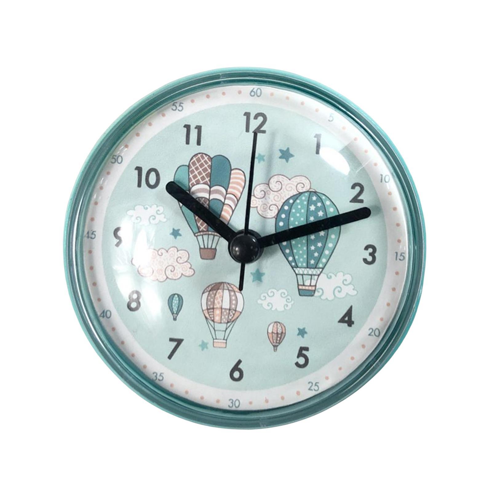 Table Clock Waterproof Mini Wall Clock for Desk Bathroom Decoration