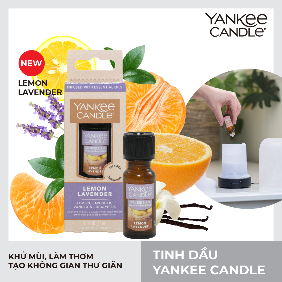 Tinh dầu Yankee Candle - Lemon Lavender (15ml)