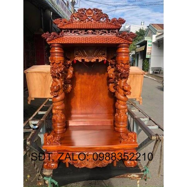 Bàn thờ thần tài mái ngói Cao Cấp 81 x 147cm - Đồ Gỗ Vinh