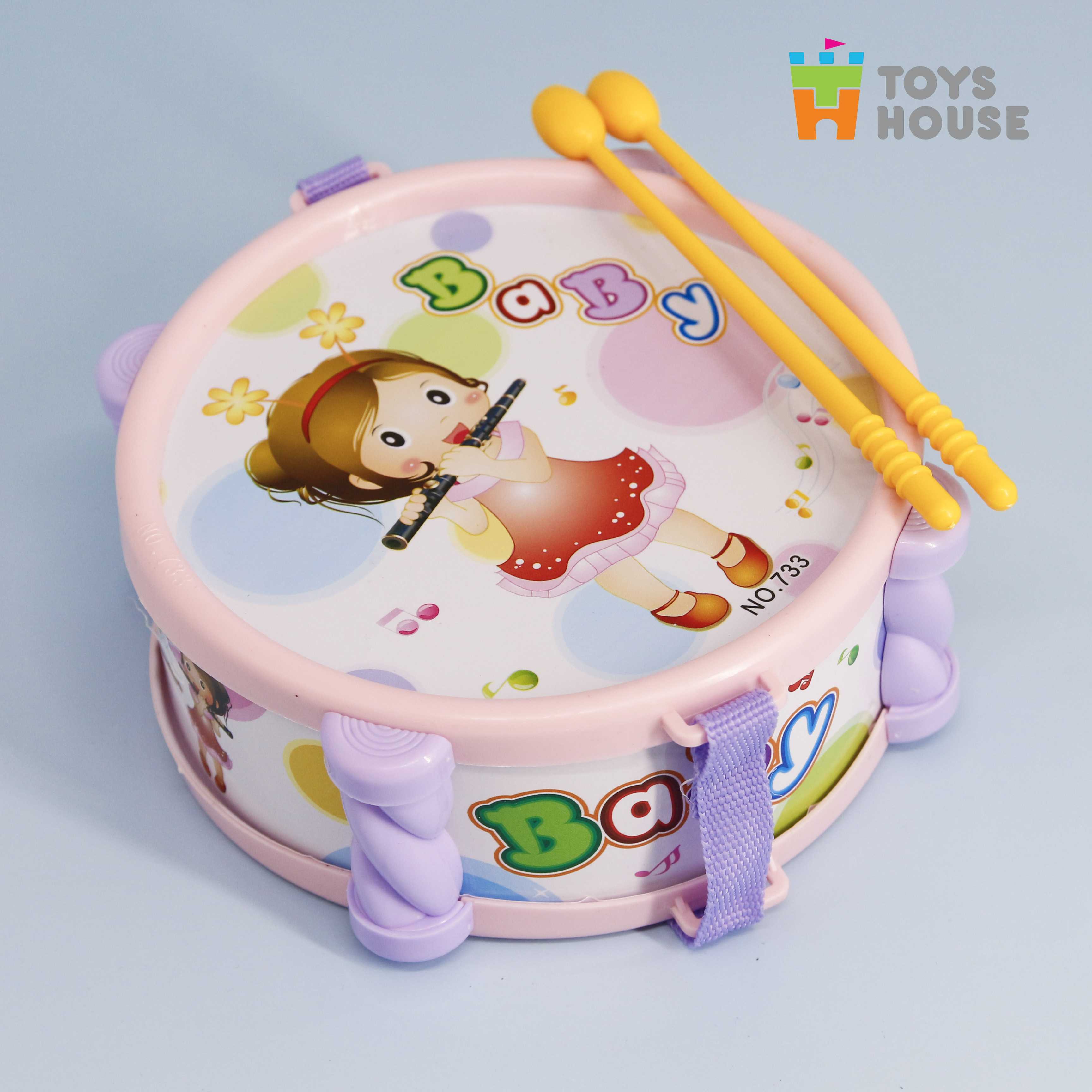 Set đồ chơi Xúc xắc, lục lạc, kèn, trống Toyshouse dành cho bé từ sơ sinh TH1220-733A-53 - giúp bé phát triển thị giác, thính