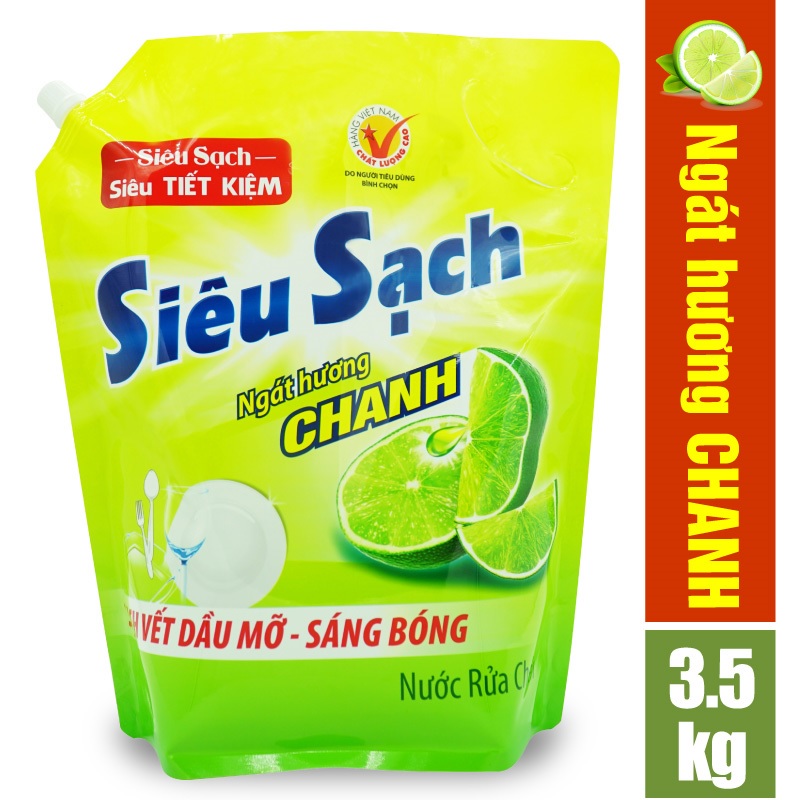 COMBO số 69 gồm Túi nước giặt Lix siêu sạch hương hoa anh đào 2.4kg N2502 + Túi nước rửa chén Lix siêu sạch hương chanh 3.5kg N4301