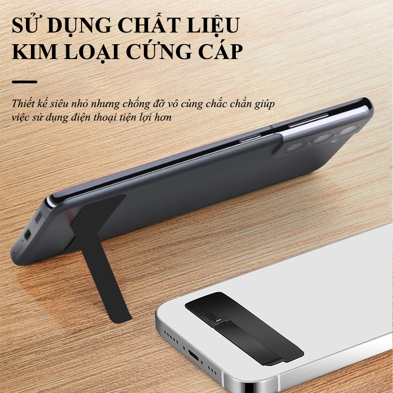 Giá đỡ điện thoại mini siêu mỏng bằng kim loại có thể gấp gọn cực kì tiện lợi LT00018