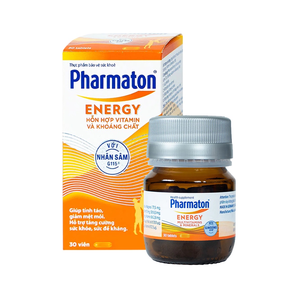 Thực Phẩm Bảo Vệ Sức Khỏe Pharmaton Energy 30 Viên/Lọ