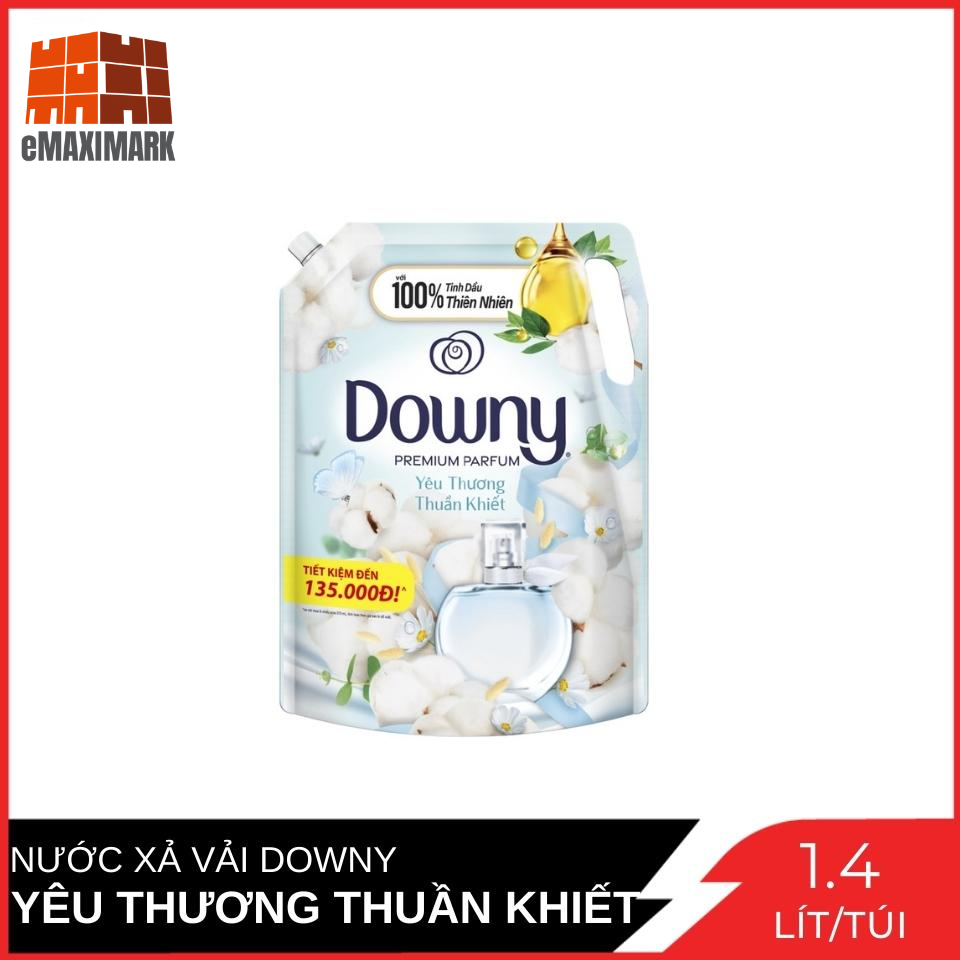 Nước Xả Downy Yêu Thương Thuần Khiết (Trắng) Túi 1.4 lít