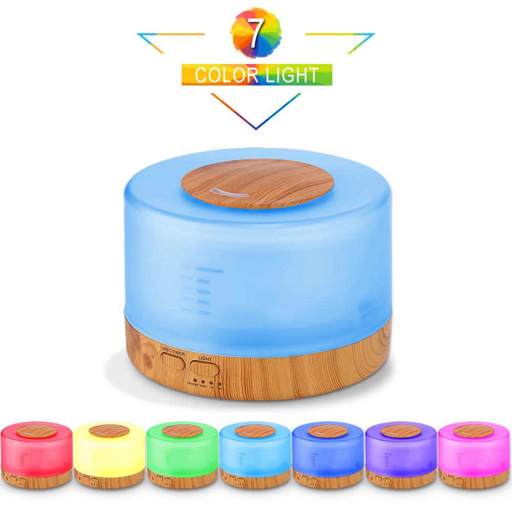 Searide 500ML Máy Tạo Độ Ẩm Không Khí Điều Khiển từ xa Siêu Âm Tinh Máy Khuếch Tán Tinh Dầu Mát Phun Sương Tạo EU AU ANH MỸ nhà Văn Phòng