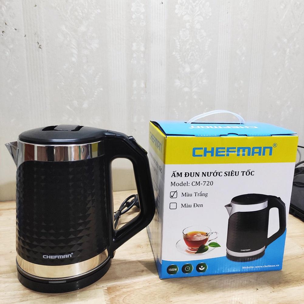 Ấm Siêu Tốc 2l Chính Hãng CHEFMAN CM-720 Cao Cấp - Công Suất 1500W - Hàng Việt Nam Chất Lượng Cao