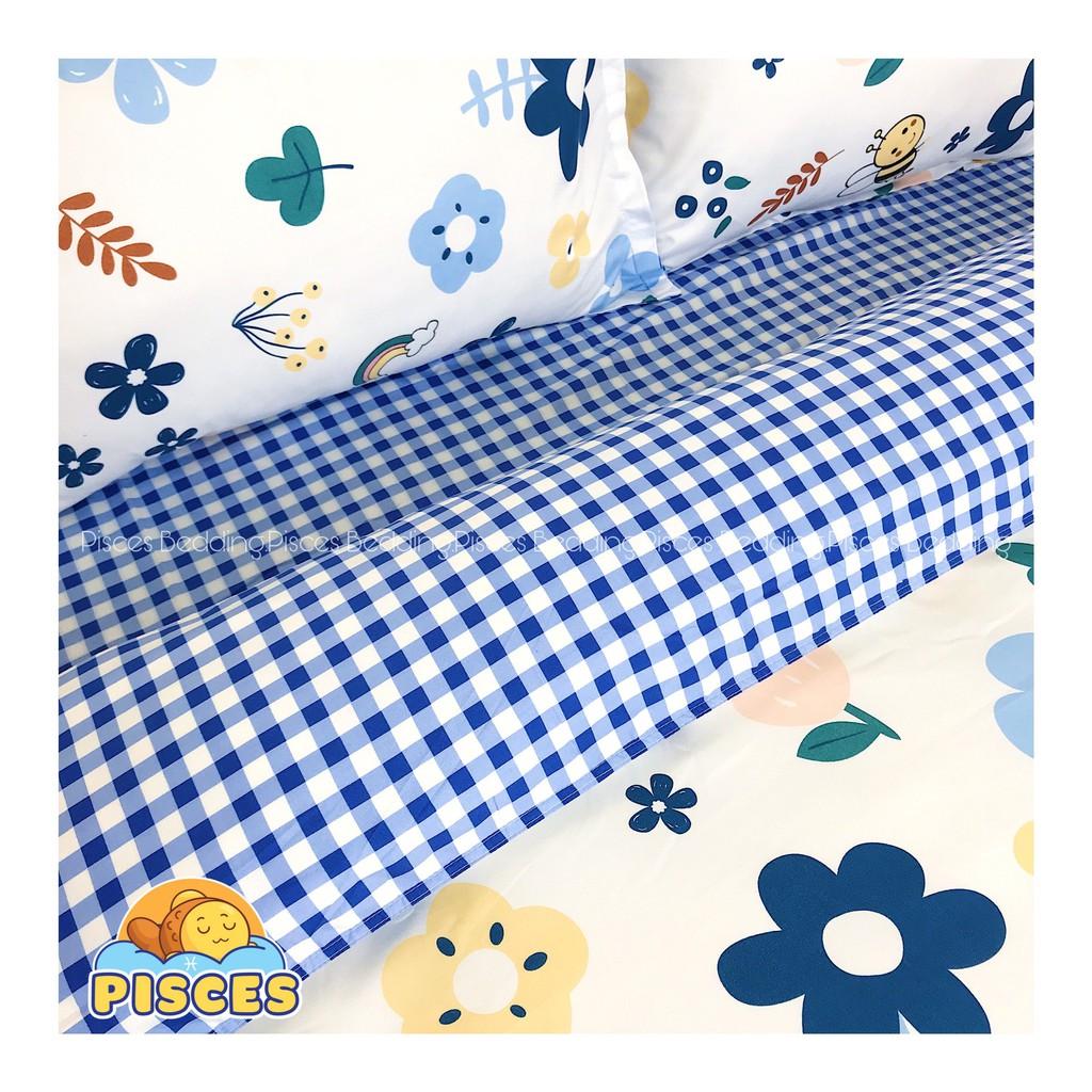 Bộ Chăn Ga Gối Cotton Poly Hoa Thổ Cẩm