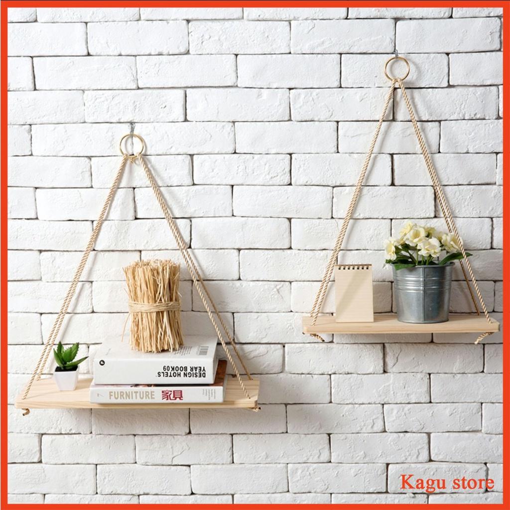 Kệ trang trí , kệ decor treo tường siêu xinh kèm dây