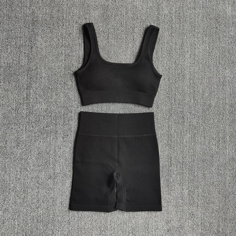 WAREBALL 2 Phụ Nữ Tập Yoga Bộ Áo Ngực Sexy Liền Mạch Quần Short Thể Thao Tập Luyện Chạy Quần Áo Tập Gym Mặc Thể Thao Bộ Đồ Thể Thao Color: Beige Size: L