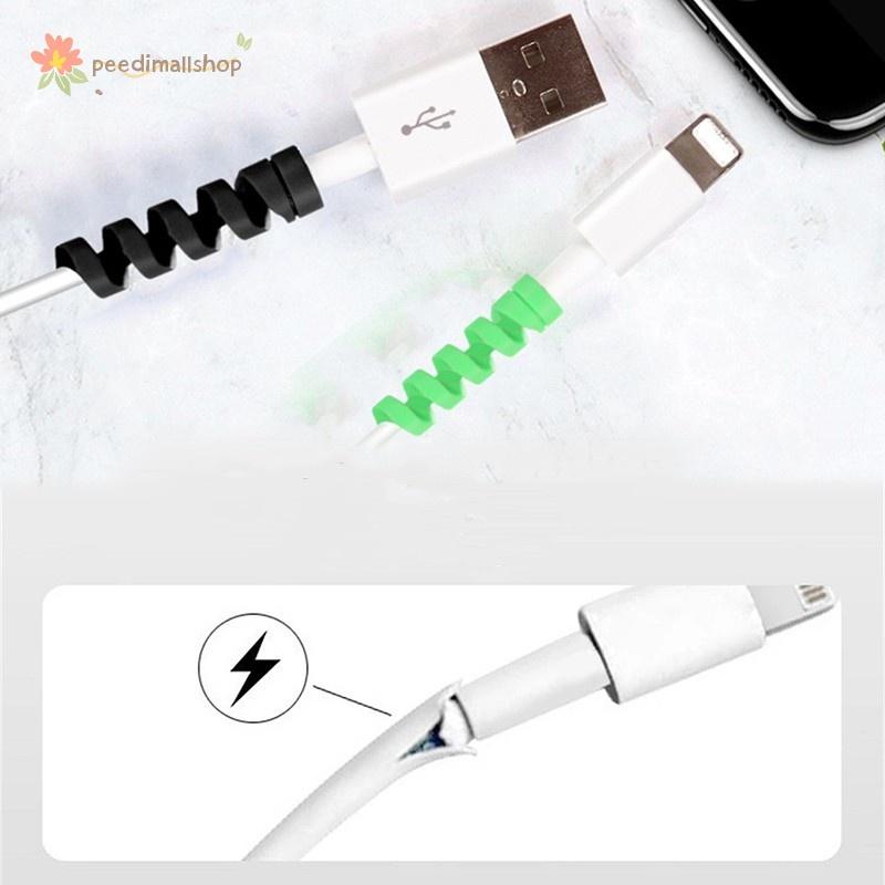 2pcs Dây quấn nút lò xo silicon Phụ Kiện Bảo Vệ Dây Cáp Sạc Cho iPhone Android Nắp bảo vệ Dây Cáp Sạc Chống Gãy Dây Sạc