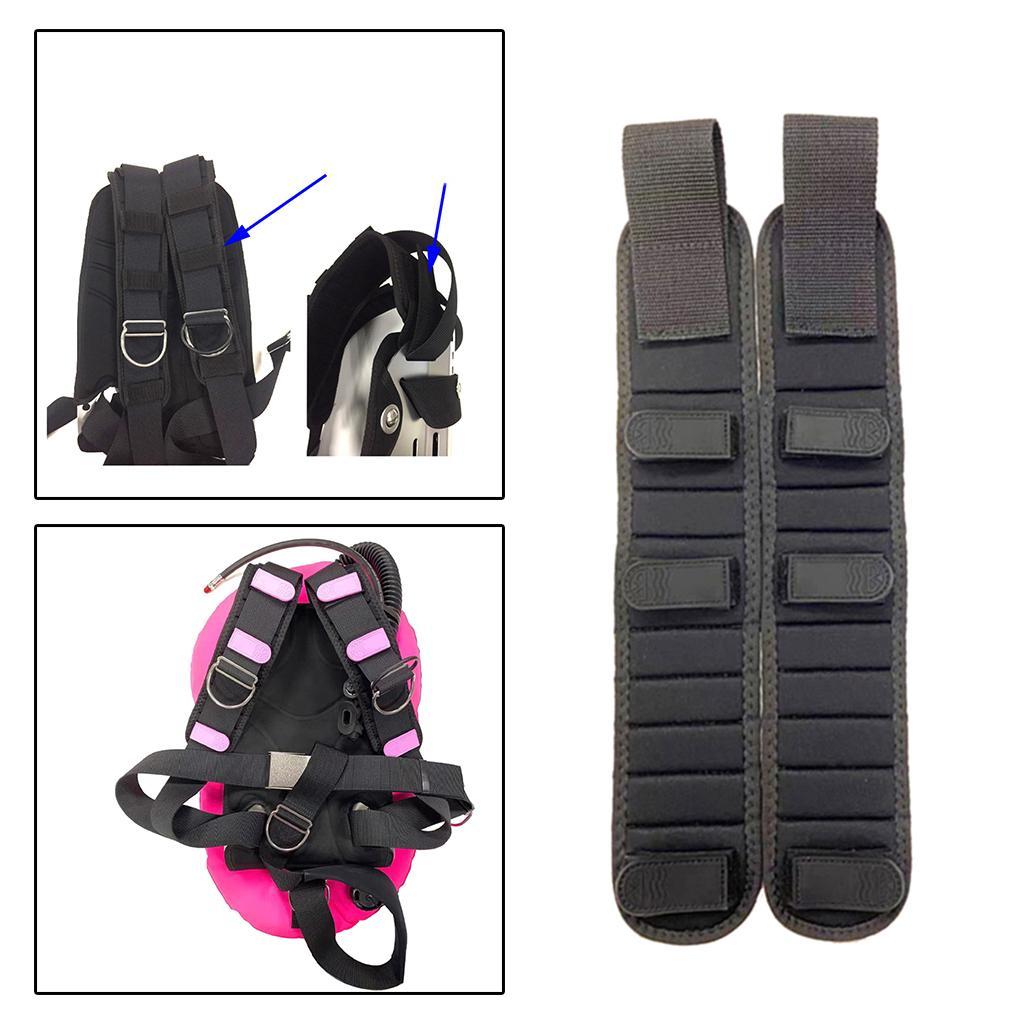 Comfortable Diving Backplate Shoulder strap mat Cushion Padded Harness for Reducing Shoulder Fatigue Dive  Carry Strap Webbing Pads