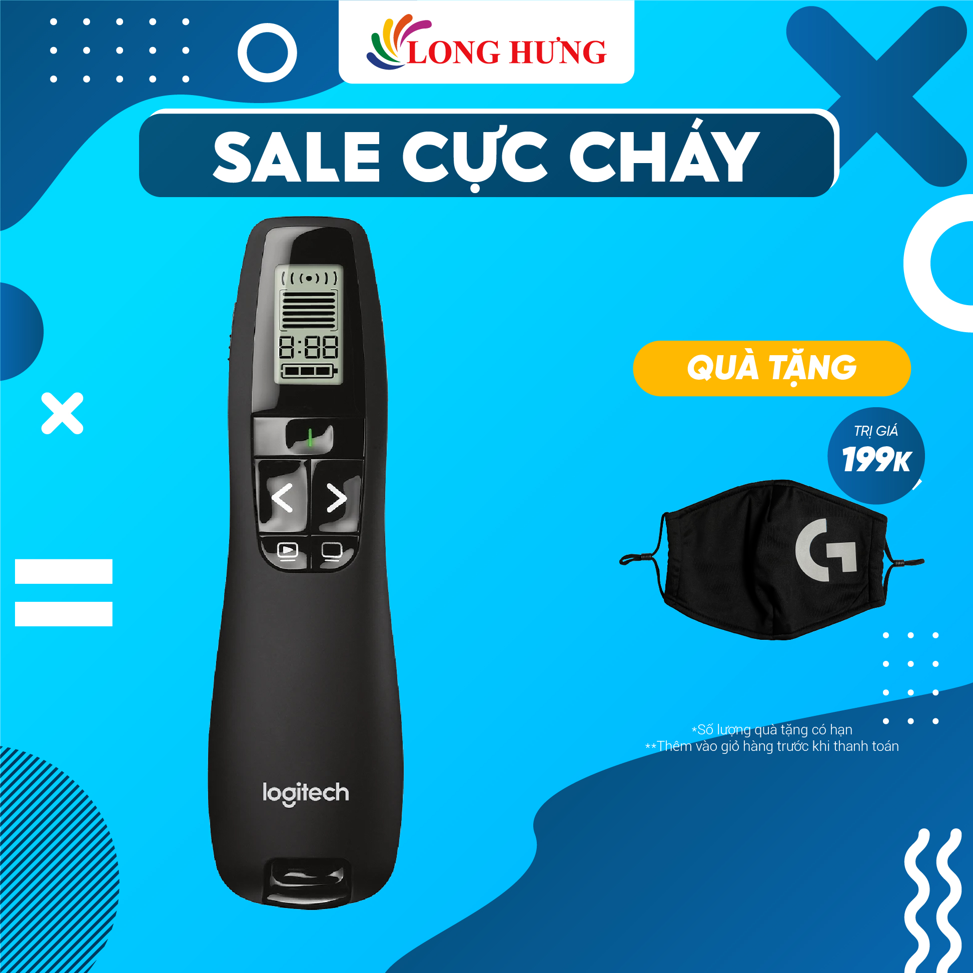 Bút trình chiếu Logitech R800 Laser Presentation Remote - Hàng chính hãng