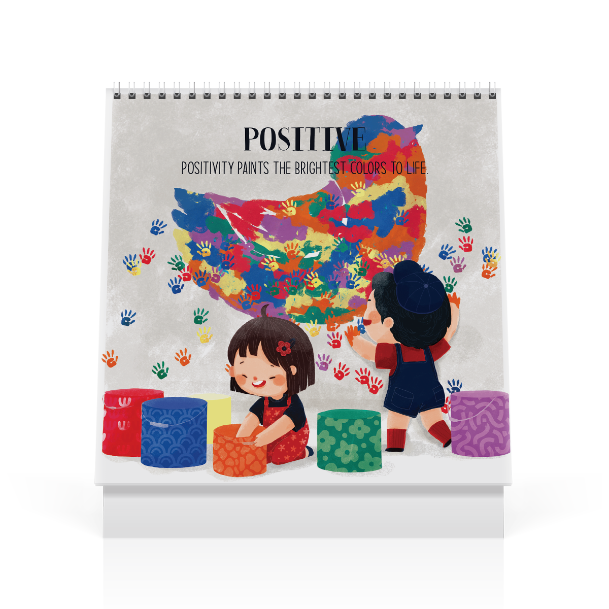 Lịch bàn 2022 Nhâm Dần 20x22 SDstationery LIVE LIKE A CHILD tiếng Anh hình vẽ em bé thiếu nhi trẻ em dễ thương