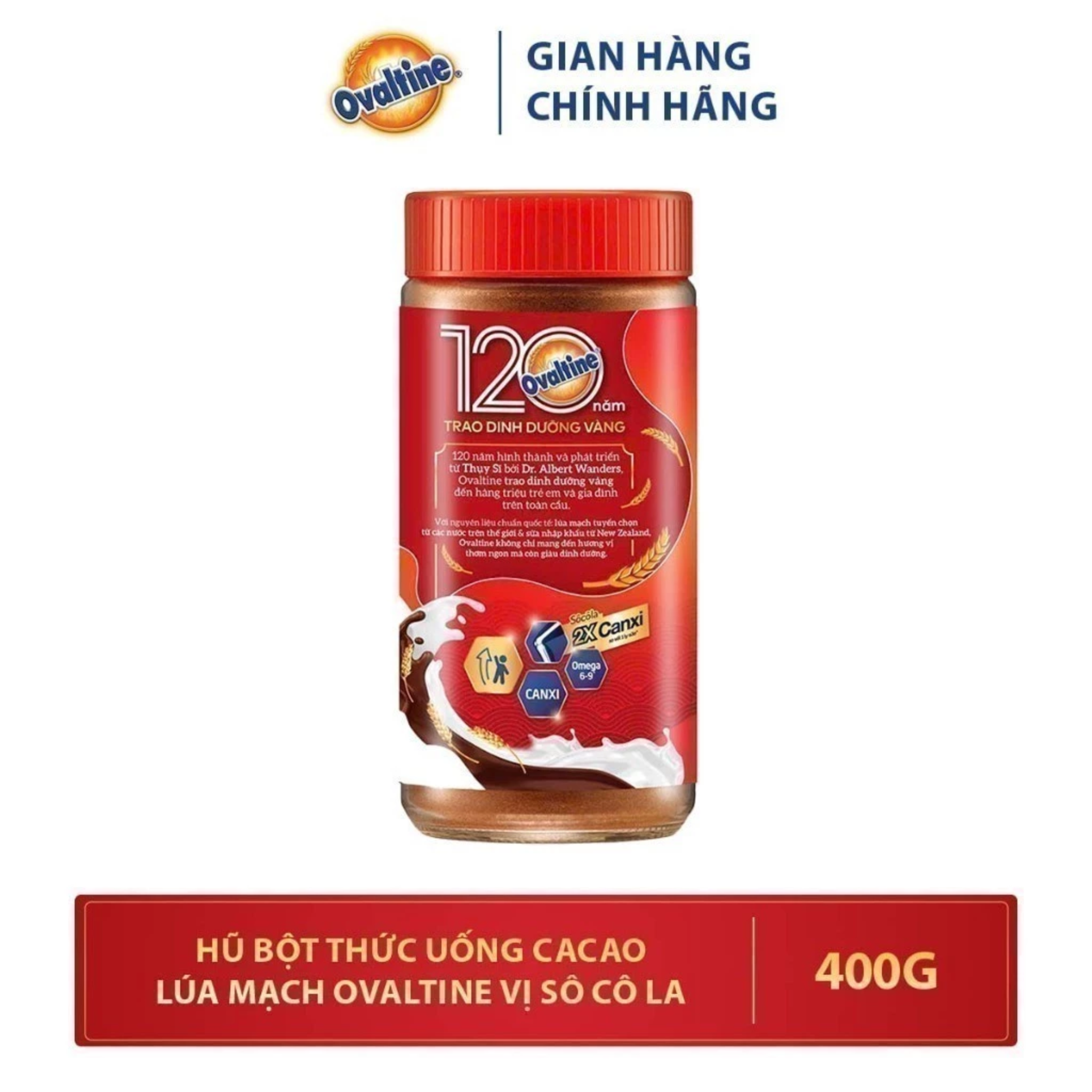 Bột Thức Uống Cacao Lúa Mạch Ovaltine Vị Sô Cô La 400G